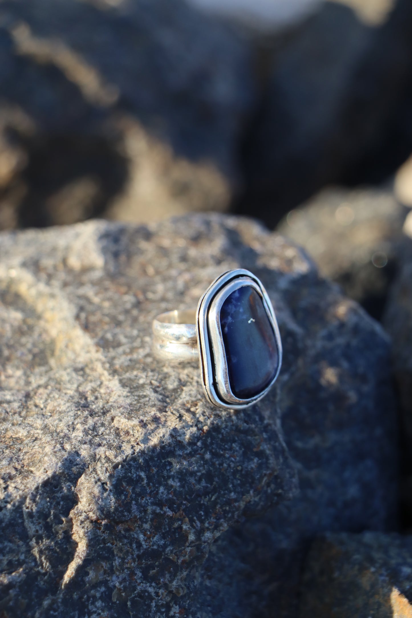 Sodalite Double Banded Ring