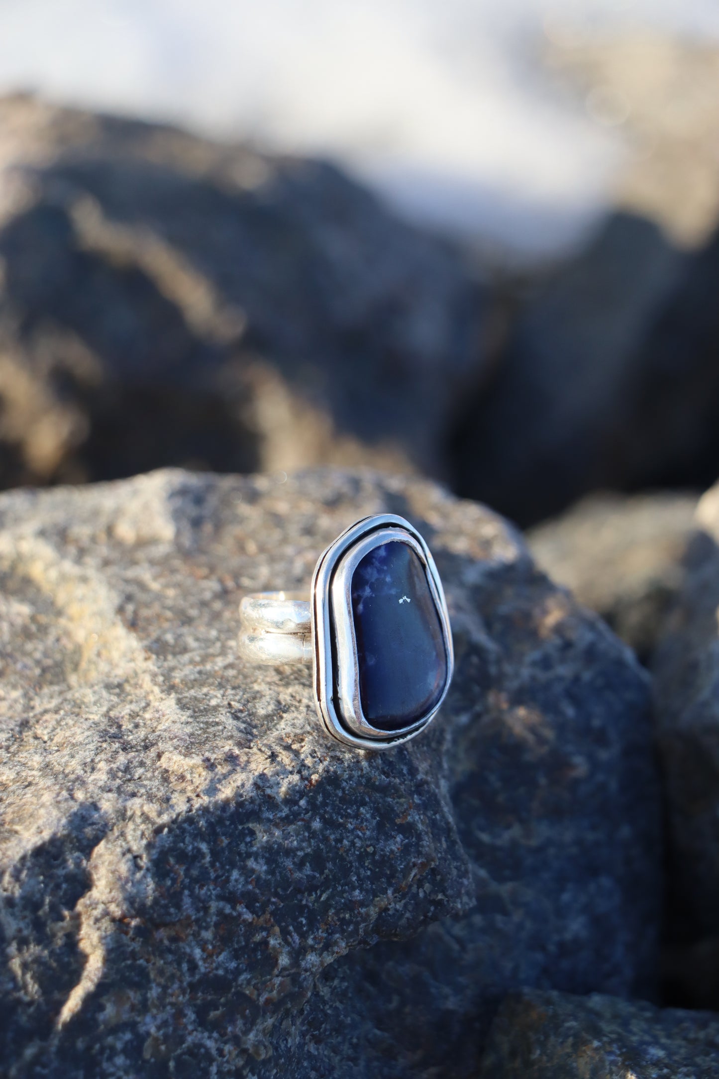 Sodalite Double Banded Ring