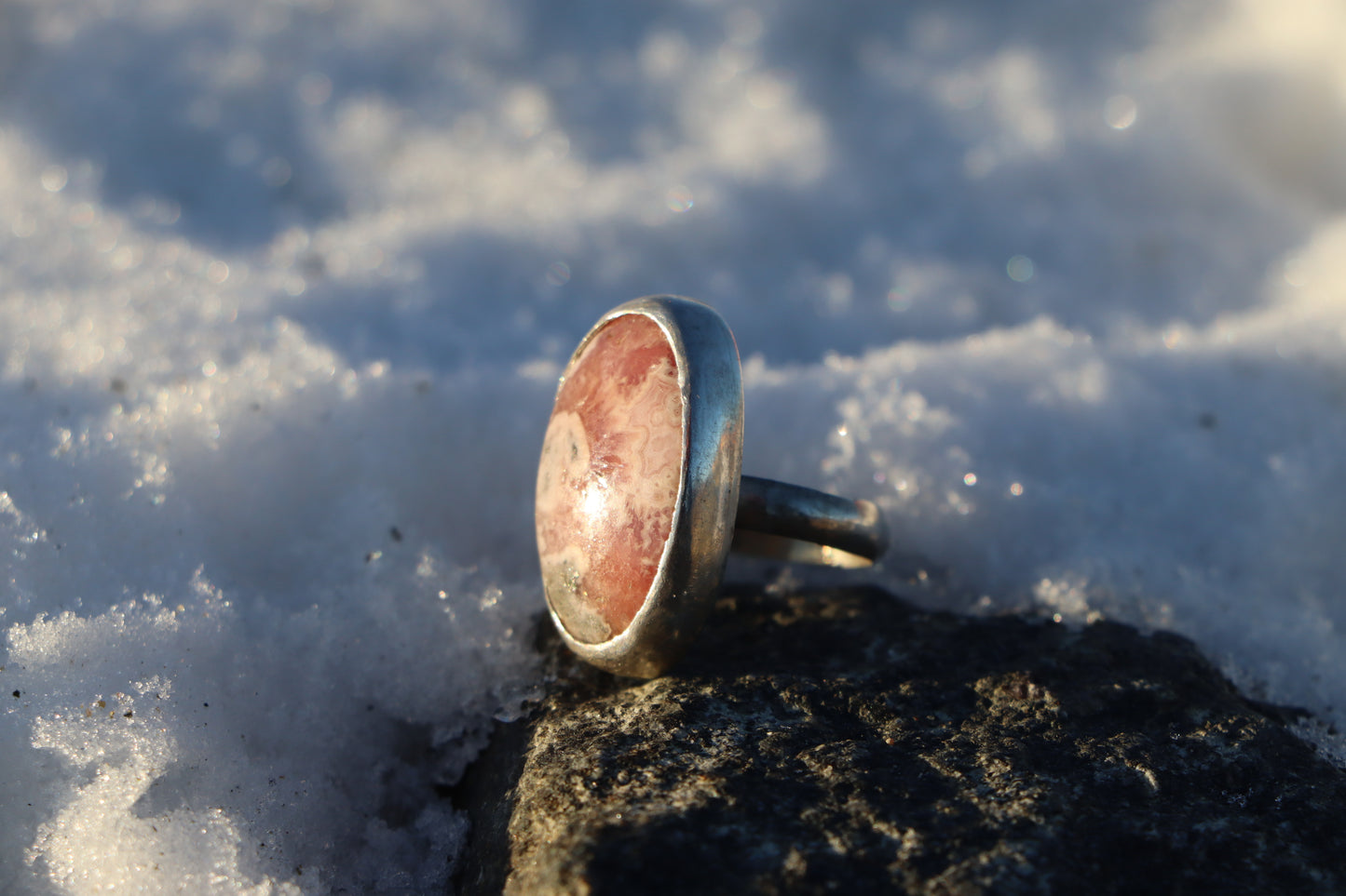 Rhodochrosite Ring