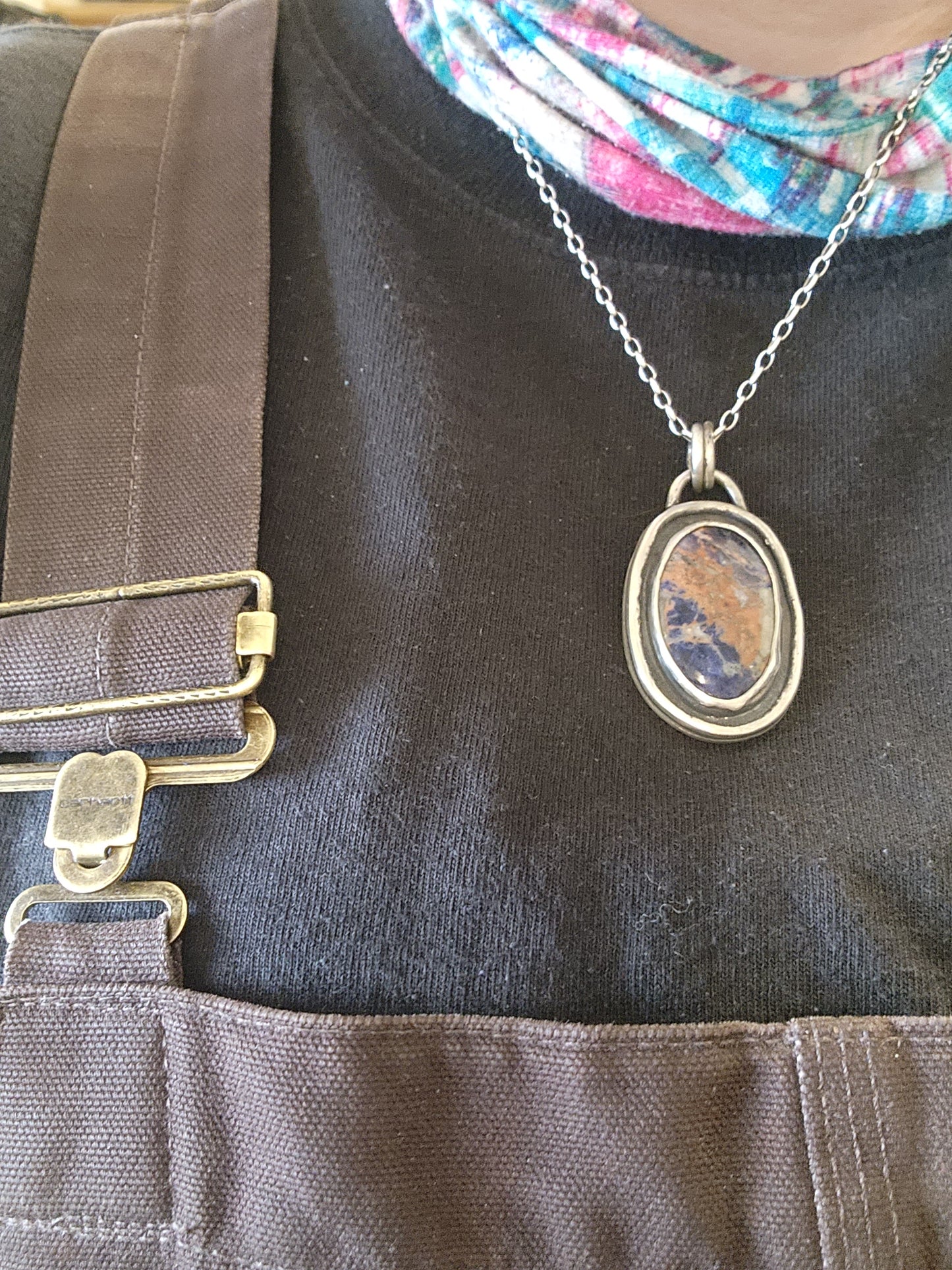 Sodalite Sterling Silver Pendant
