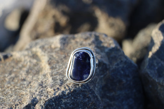 Sodalite Double Banded Ring