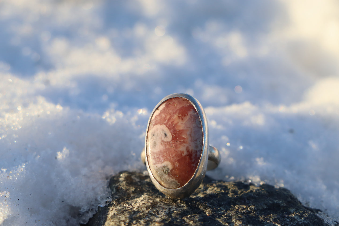 Rhodochrosite Ring