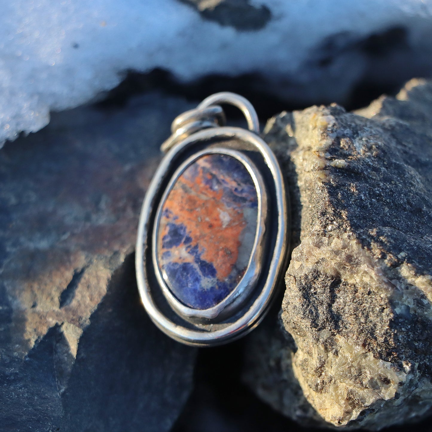 Sodalite Sterling Silver Pendant